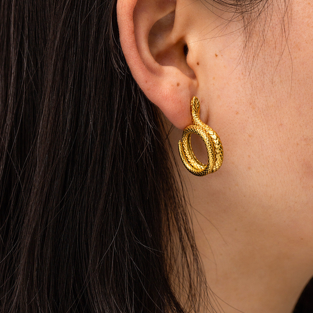 Plain Snake Earrings