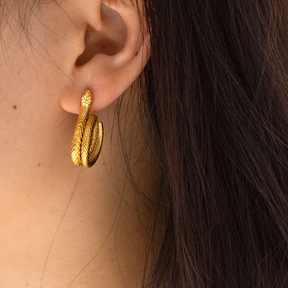 Plain Snake Earrings