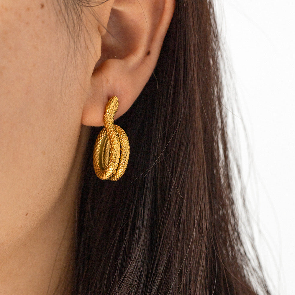 Plain Snake Earrings