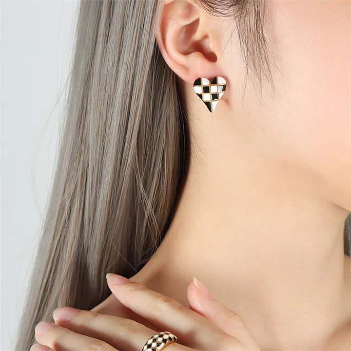 Chess Ear Studs